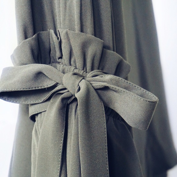 Olive Ruffle Bell Sleeve Top - Picture 4 of 9